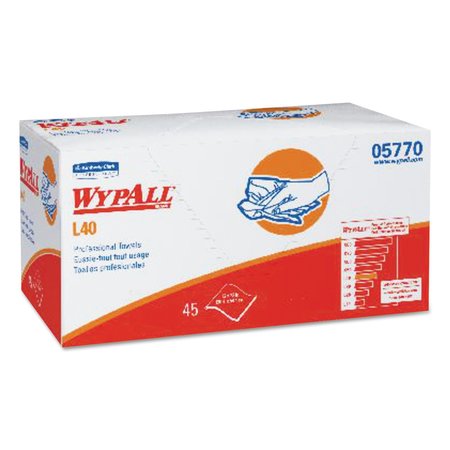 WYPALL Towels & Wipes, White, Cloth-Like, 45 Wipes, Unscented, 12 PK 5770